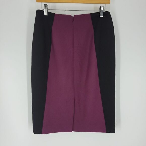 Halogen lined purple and black pencil skirt size 6 - Picture 3 of 8